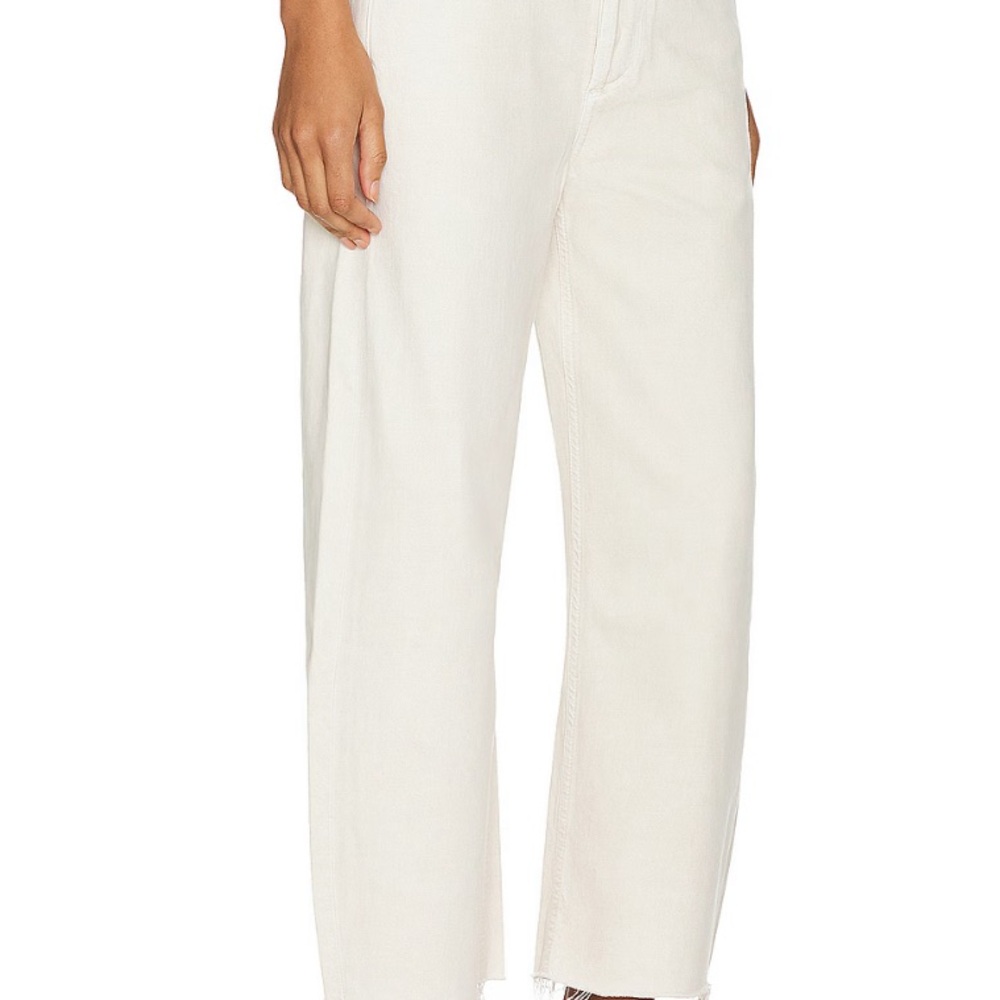 Citizens Of Humanity Ayla Undone Hem Crop Jeans in Almondette